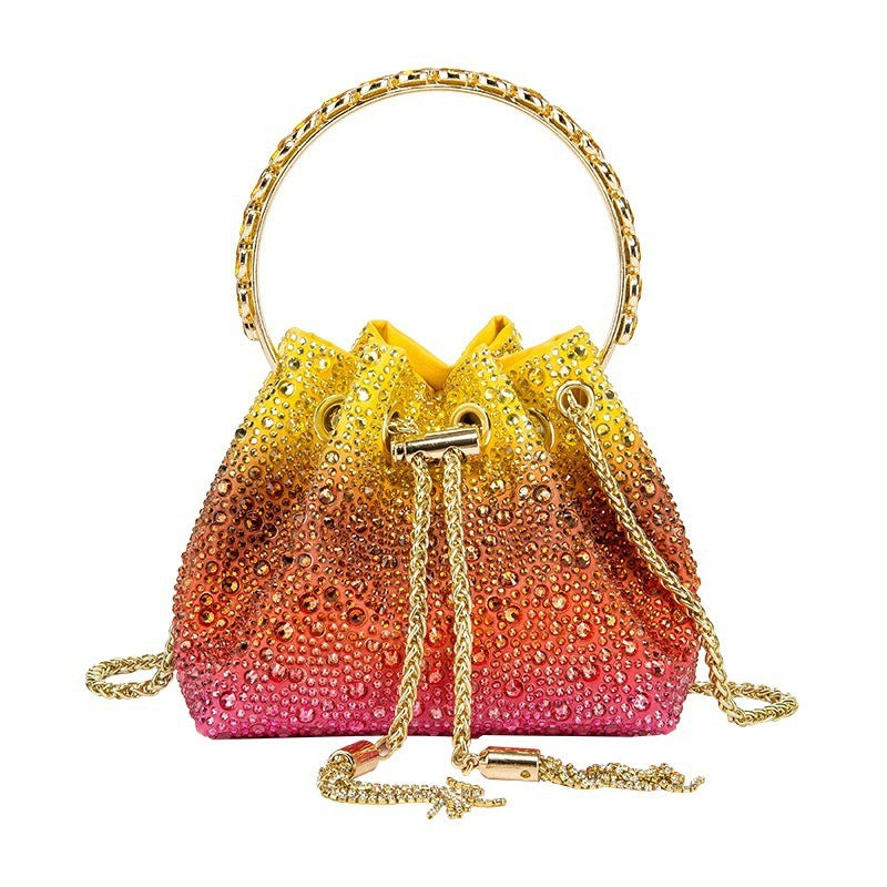 Drawstring Rhinestone Women's Bag