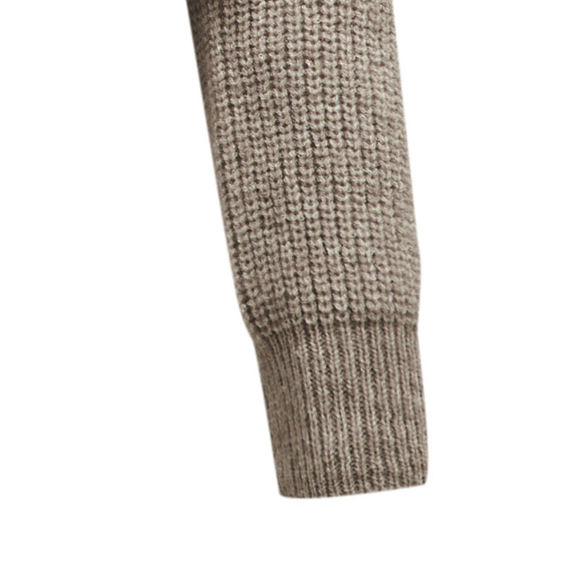 Women's V-neck Lace-up Knitwear Casual Long-sleeved Top European And American Sweater