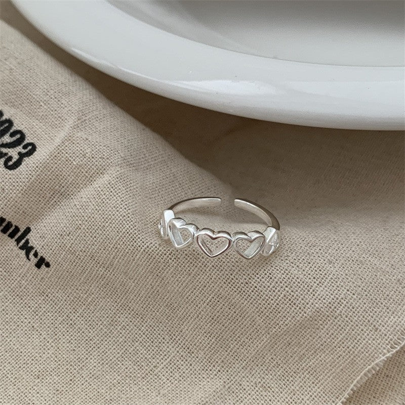 Stylish Adjustable Love Heart-shaped Ring Women