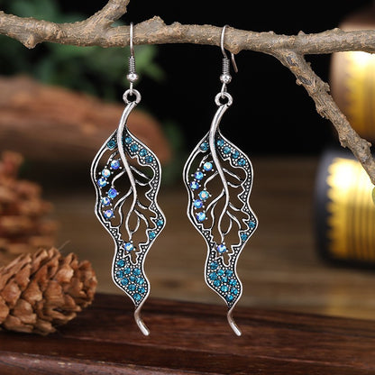 Pendientes vintage con personalidad de diamante en forma de diamante