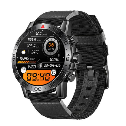 Reloj inteligente con llamadas Bluetooth, reproducción de música, frecuencia cardíaca, presión arterial, multideporte, resistente al agua