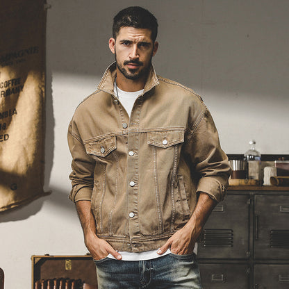 Chaqueta vaquera clásica americana vintage para hombre