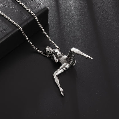 Collar con colgante de aleación popular para hombre y mujer