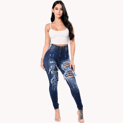 Jeans rotos para mujer Pantalones ajustados