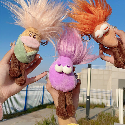 Product Creative Funny Fried Vegetable Doll Keychain