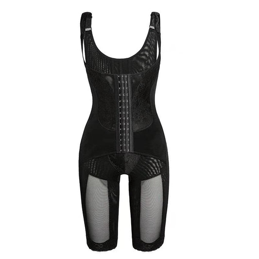 Bodysuit mit geknöpftem Korsett, einteilige Shapewear