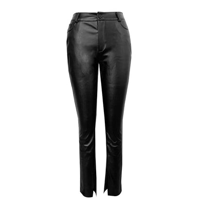 Casual Pants High Waist Slimming und enge Damen Lederhose