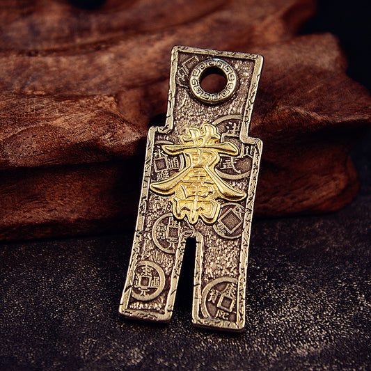 Brass Knife Money Spring And Autumn Warring States Bronze Library Coin Pendant