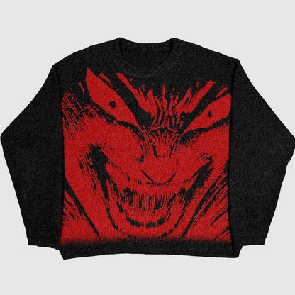 Street Knitwear Bedruckte Herbstpullover