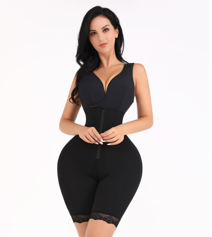Faja moldeadora de una pieza de talla grande, copa de algodón con entrepierna abierta, para adelgazar y levantar caderas en el posparto.