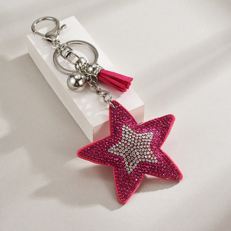Pentagram Tassel Keychain Pendant European And American Style
