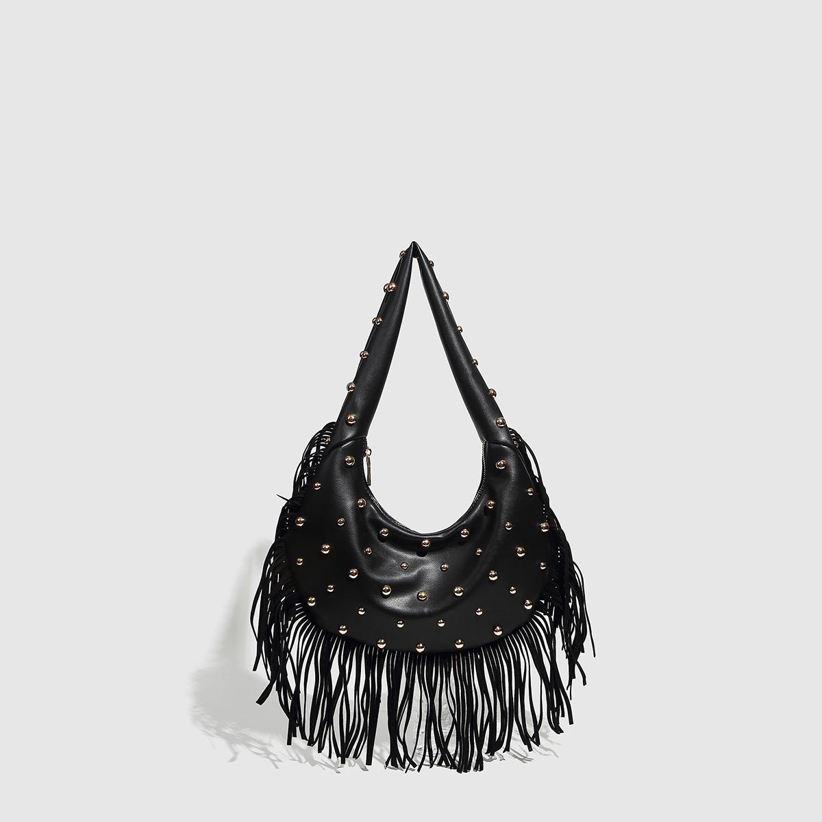 Bolso de hombro con borlas personalizado retro