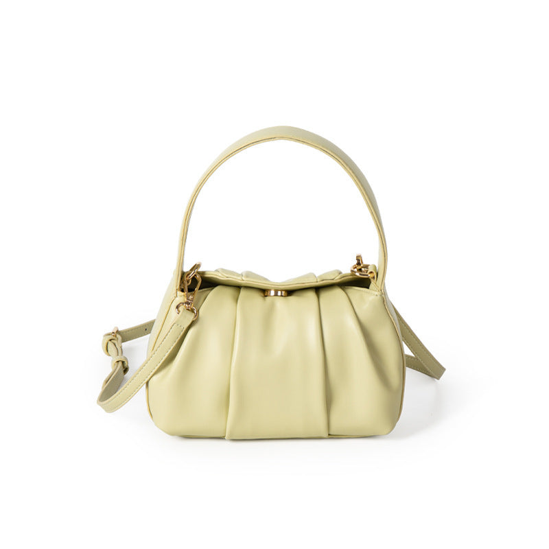 Crossbody Shoulder Bag Fashion Advanced Texture Pleated Portable Cloud Bag
