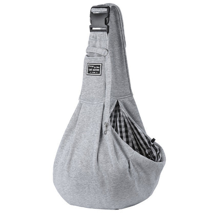 Bolso de hombro con hebilla ajustable y correa de cuadros rojos y negros para mascotas