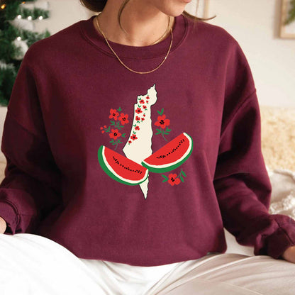 Sudadera con capucha "Esto no es una sandía". Divertida sandía para mujer.