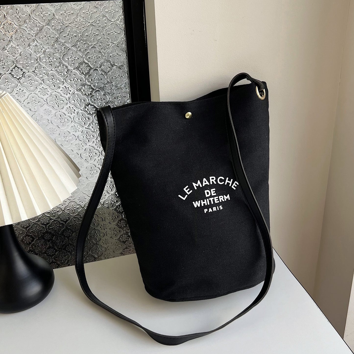 Canvas Printed Bucket Bag