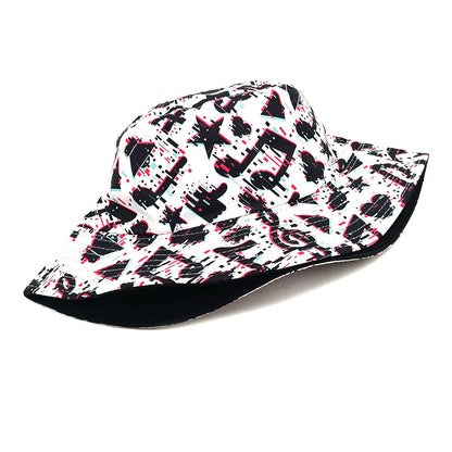 Sombrero de pescador con estampado de notas musicales, estilo europeo y americano, para verano, viajes al aire libre