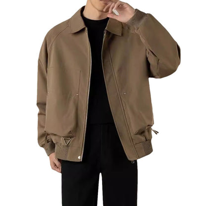 Chaqueta suelta con solapas cortas para hombre