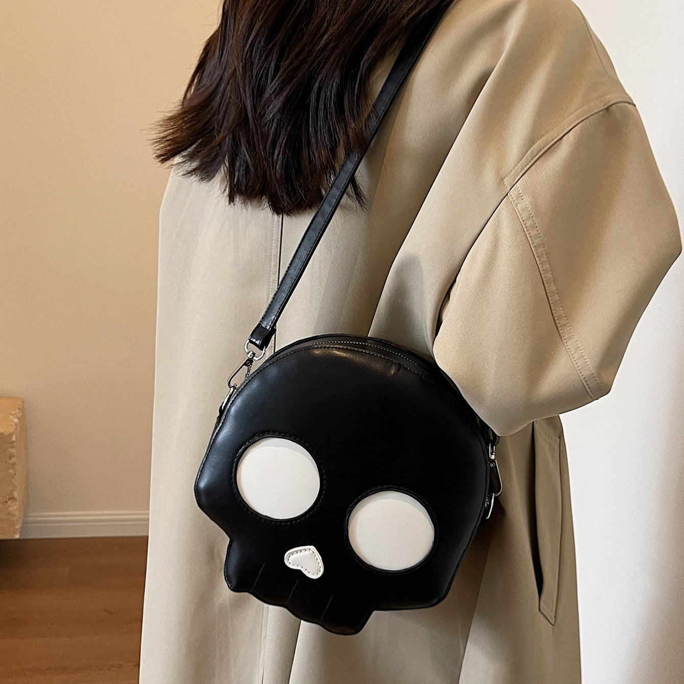 Cute Skull Small Round Bag