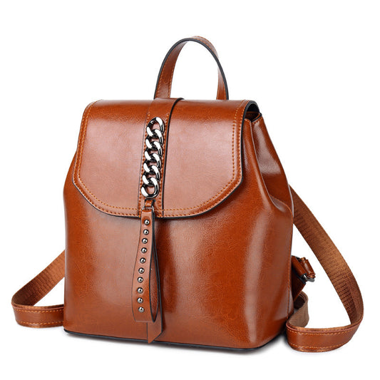 Mochila de cuero para mujer