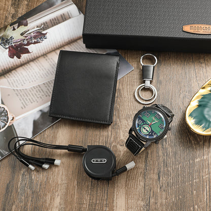 Traje de regalo de negocios con reloj para hombre