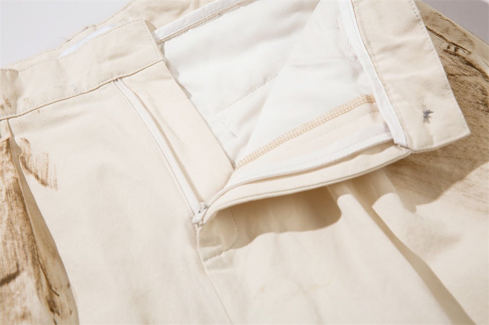 Dirty Painting Loose Casual Long Pants Men - BAGMODA