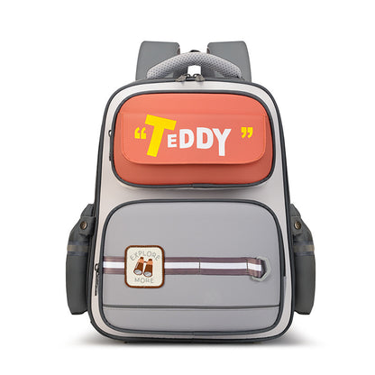 Mochila escolar infantil de estilo británico con letras de dibujos animados