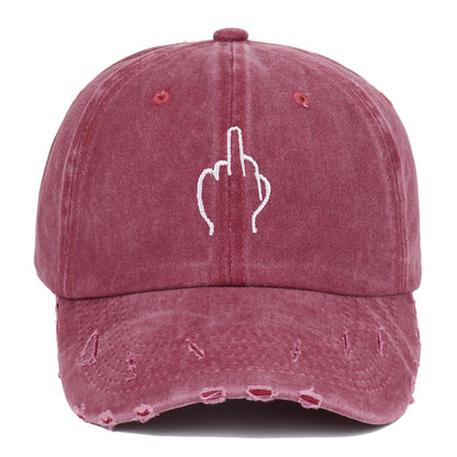 Retro Geste Bestickte Schirmmütze frauen Machen Alte Zerrissene Baseball