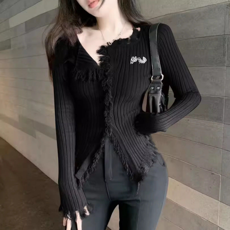 Slim Fit Slimming Niche Chic Cardigan Top