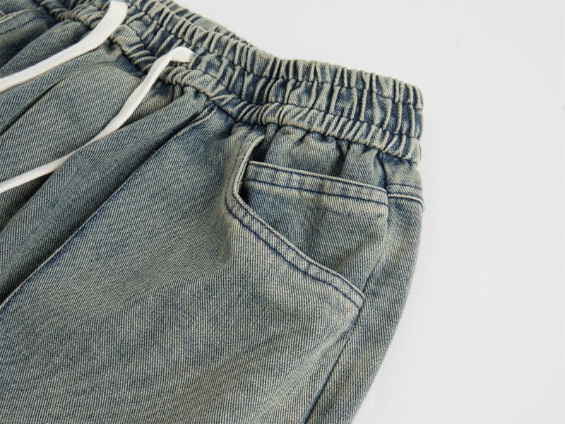Fashion Straight Denim Pants Men And Women - BAGMODA
