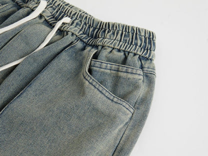 Fashion Straight Denim Pants Men And Women - BAGMODA
