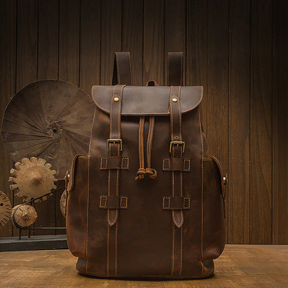 Mochila de cuero retro Timberwolf