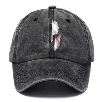 Gorra de papá vieja de algodón lavado con estampado retro para hombre