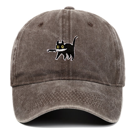 Sombrero para exteriores desgastado con bordado retro