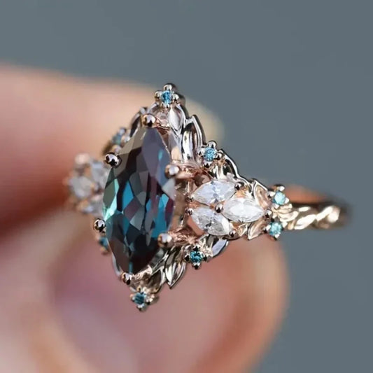 Flowers Retro Hollow Out Brushed Ring Women's Special Interest Light Luxury