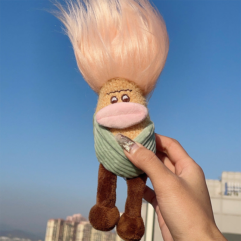Product Creative Funny Fried Vegetable Doll Keychain