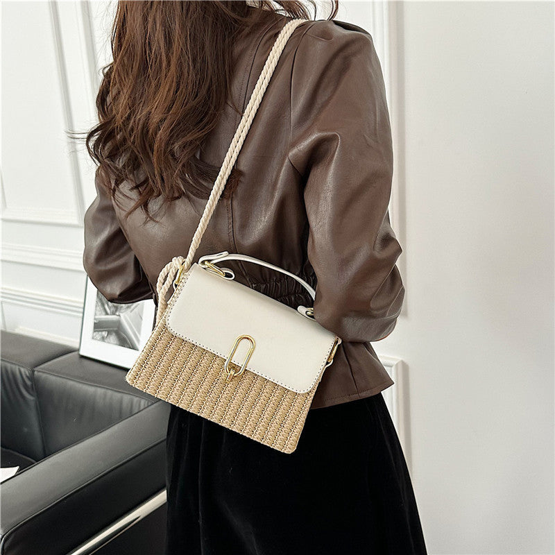 Versatile Woven Crossbody Bag