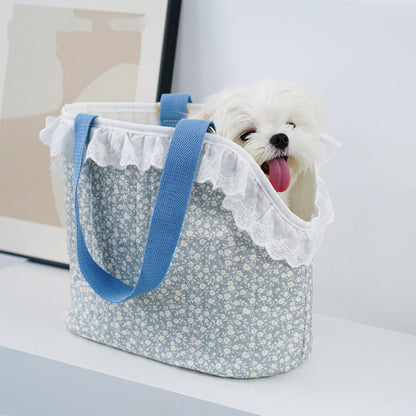 Blaue Teetasse Haustiertasche tragbar