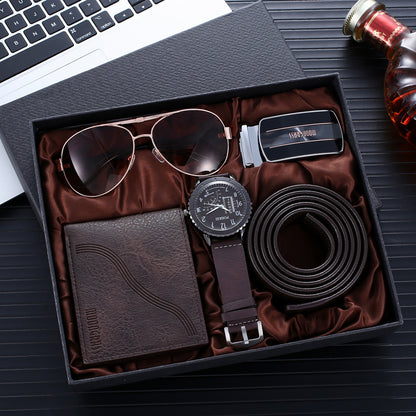 Uhr Temperament Gürtel Brieftasche Brille Anzug
