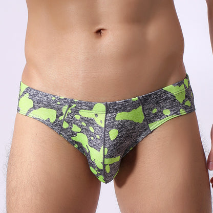 Men's Nylon Printed Camouflage U-shaped Triangular Underwear
