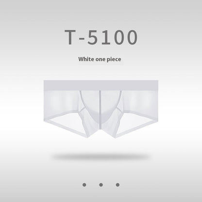 Men's Ice Silk Seamless Ultra-thin Sheer Low Waist Underwear