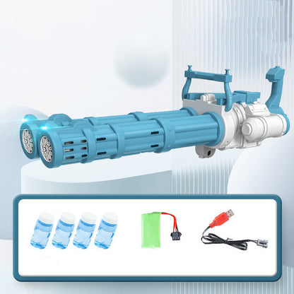 Máquina de burbujas de doble tubo súper grande para exteriores, juguete automático para hacer burbujas de jabón, juguete acuático para fiestas de cumpleaños infantiles.