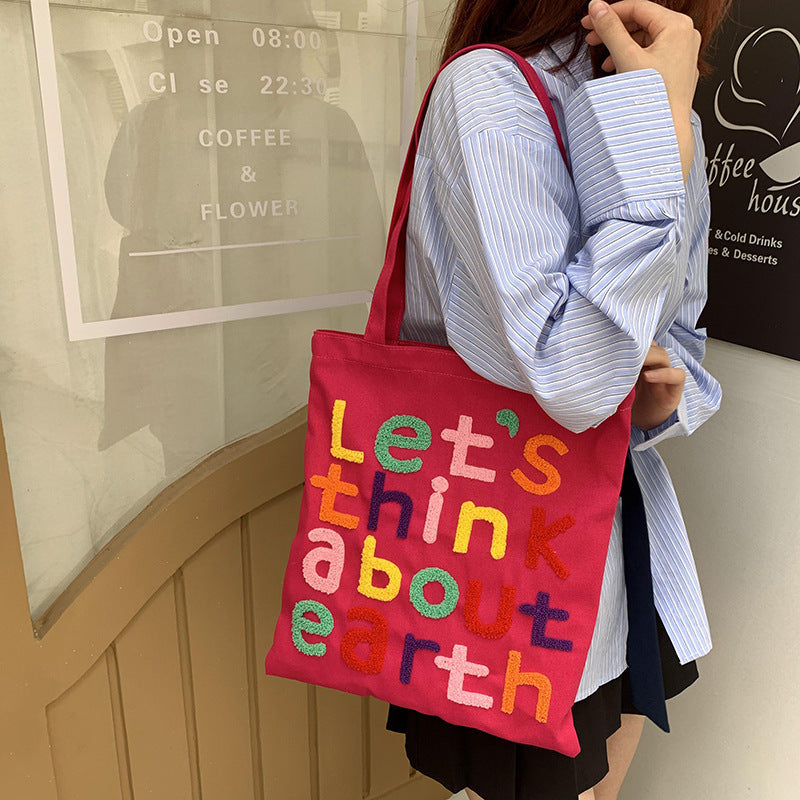 Vielseitige Canvas-Tasche mit großem Fassungsvermögen für Damen