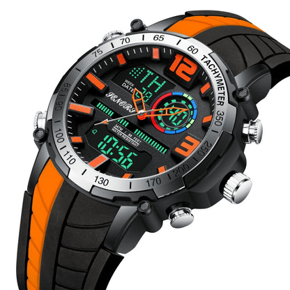 Business Sports Multifunktions-Dual-Display-Herrenuhr