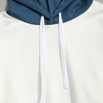Sudadera con capucha para hombre con barras paralelas empalmadas