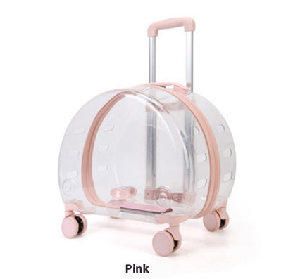 Bolsa para carrito de mascotas para gatos con refuerzo totalmente transparente
