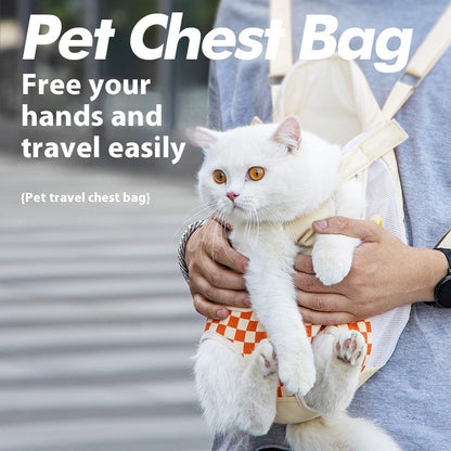 Mochila para mascotas con bolsillo para llevar al gato, portátil y práctica para pasear