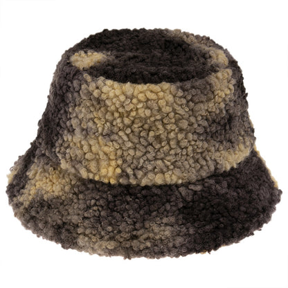 Verdickender, warmer und süßer Batik-Eimerhut für Herbst und Winter