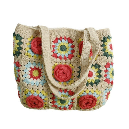 Bolso de hombro tejido Camellia
