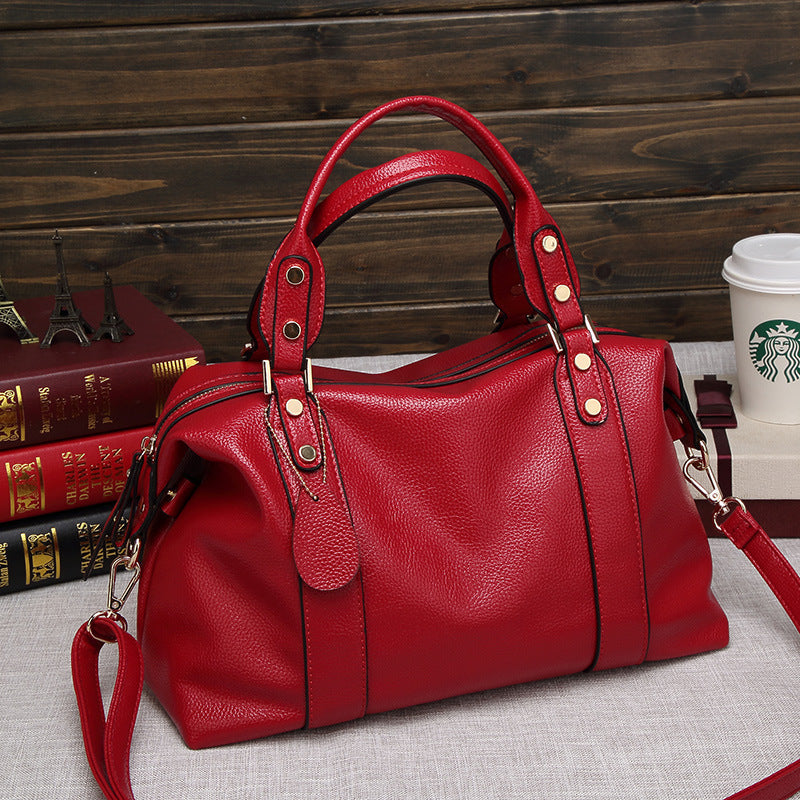 Boston Leather Shoulder Bag